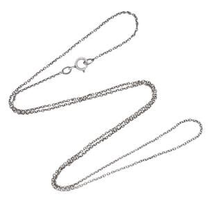 Estate Sterling Silver 925 1.0mm Rolo Link Chain Necklace 18"